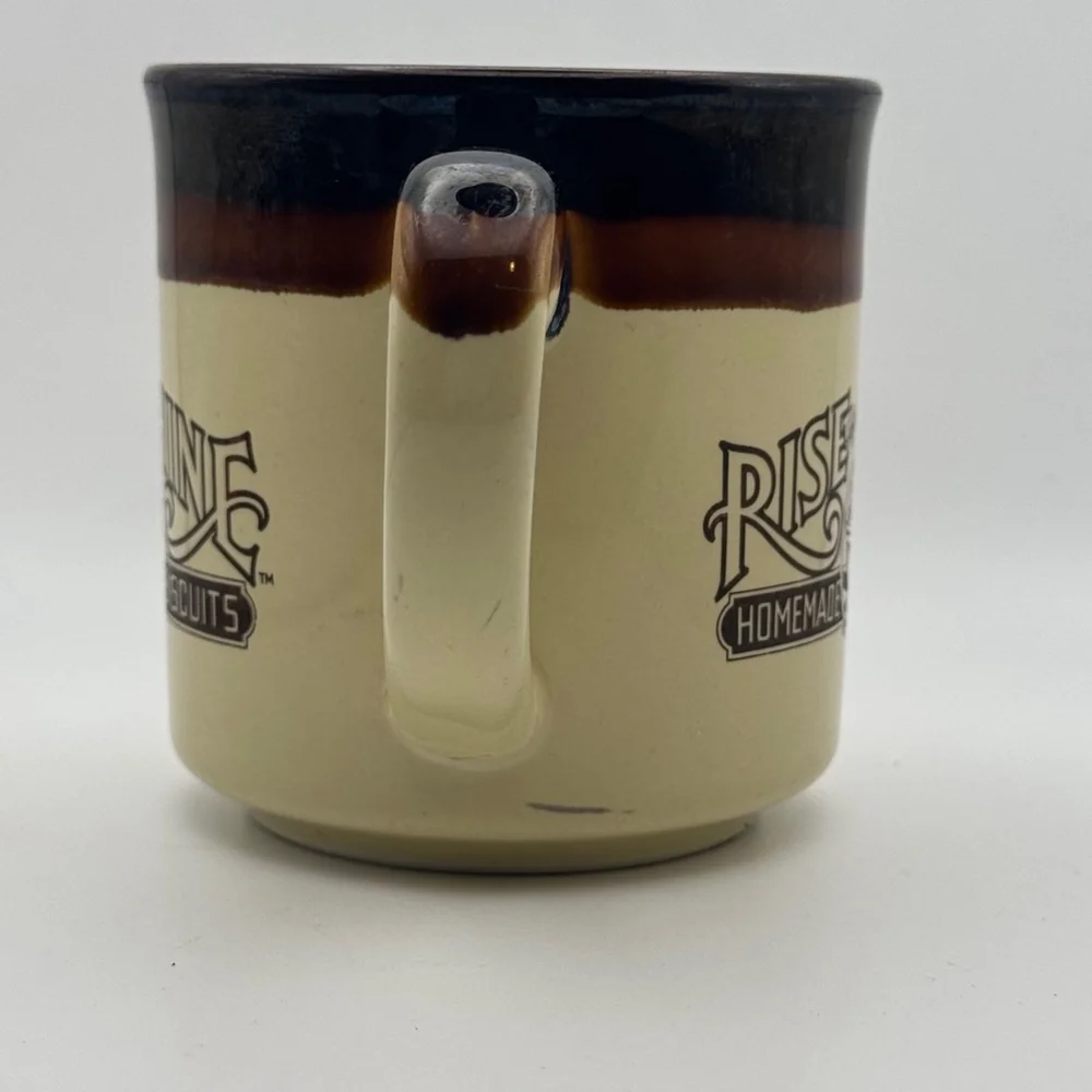 Vintage 1986 Hardee's Beige and Brown Coffee Mug - Picture 2 of 4